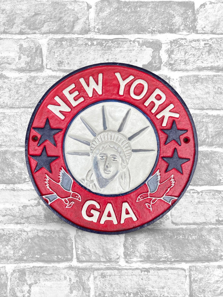 New York Crest Cast Iron Sign