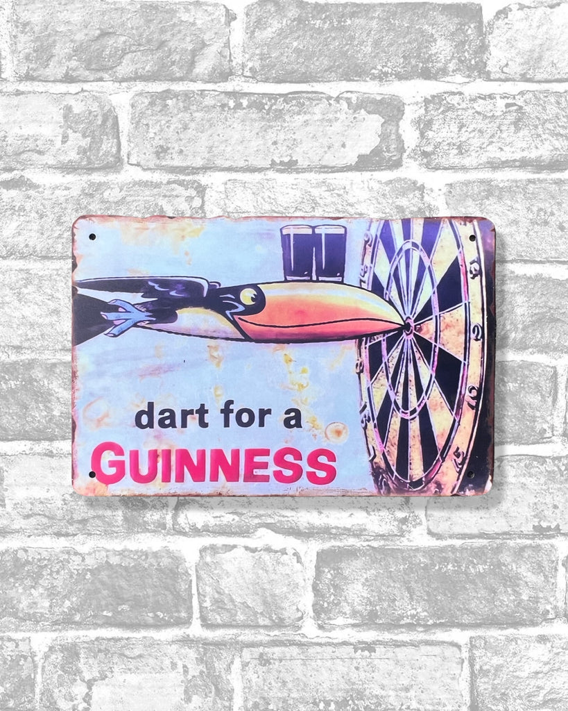 Dart for a Guinness Tin Sign