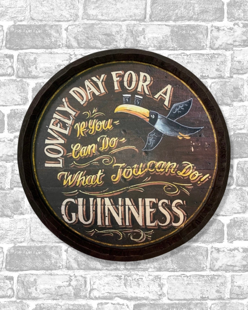 Guinness Barrel Top Sign