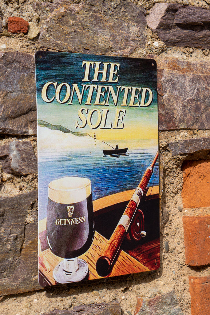 Guinness The Contented Sole Tin Metal Sign