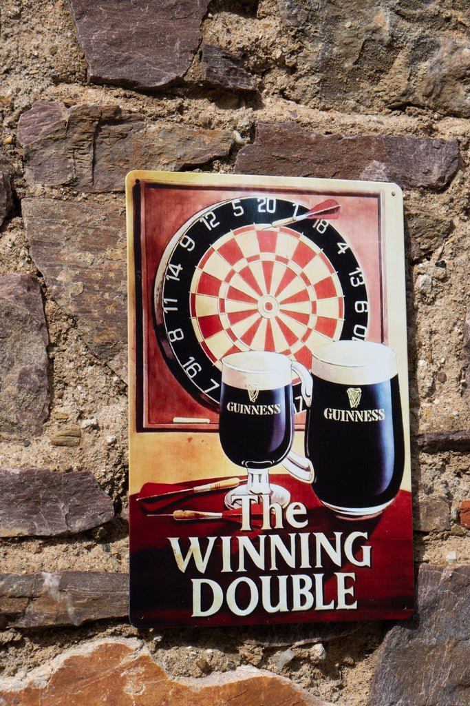 Guinness The Winning Double Tin Metal Sign