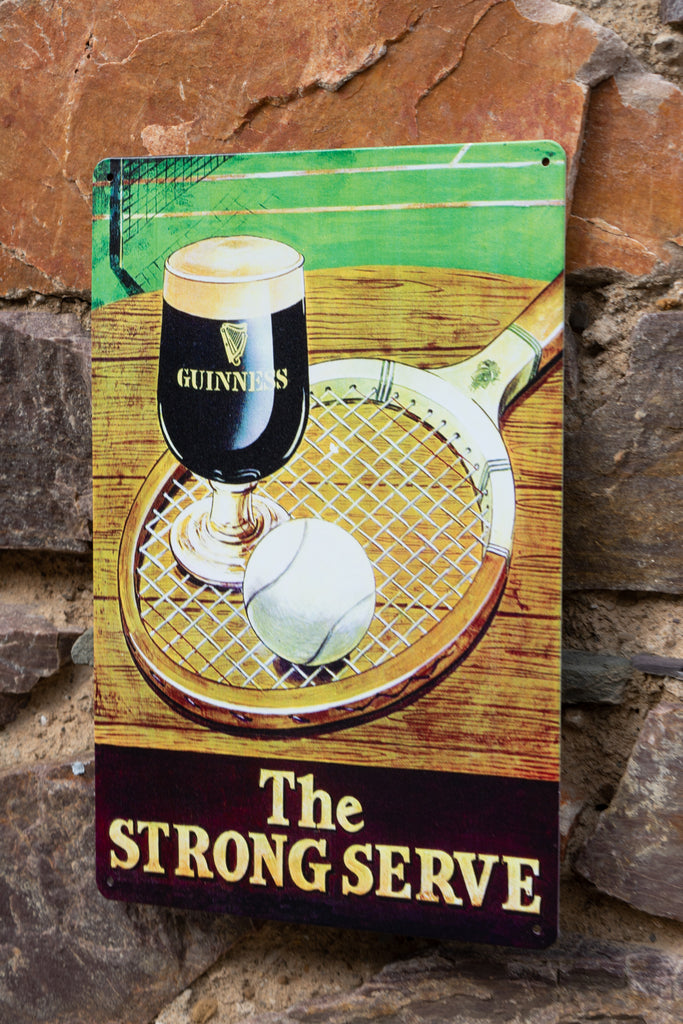 Guinness The Strong Serve Tin Metal Sign