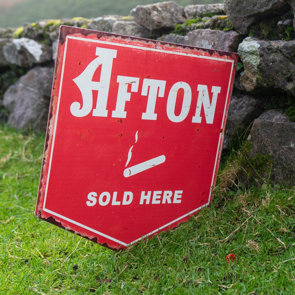 Afton Double Sided Metal Sign