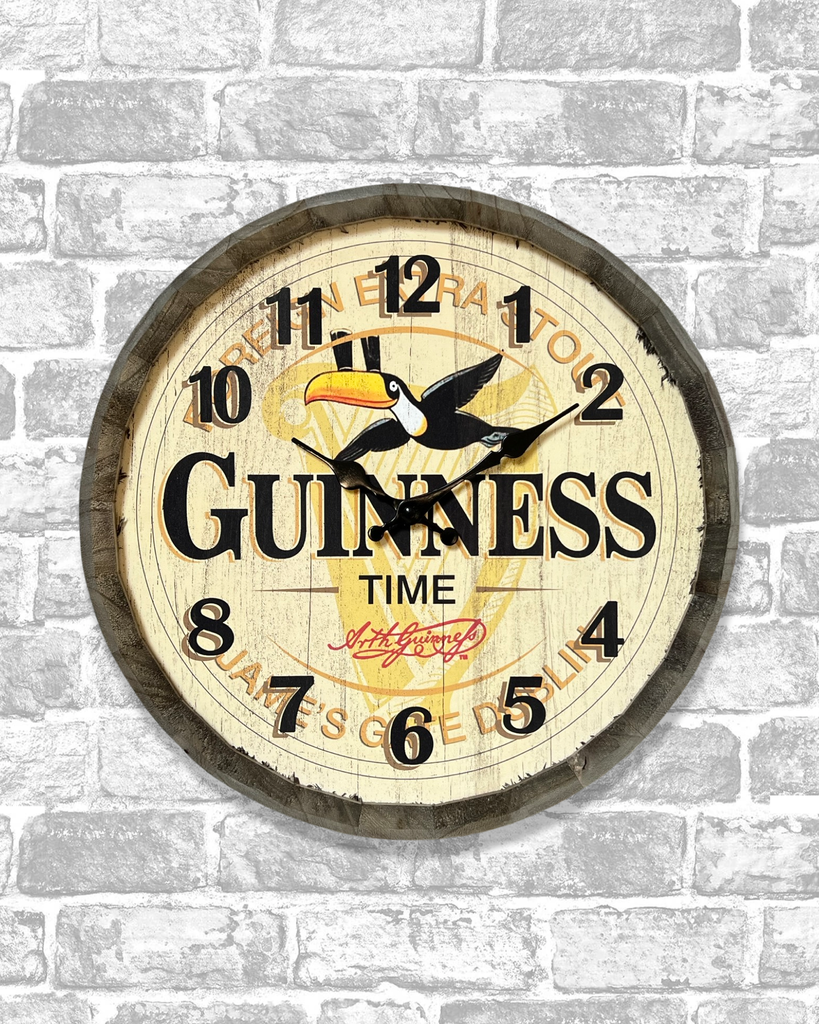 Guinness Barrel Top Clock