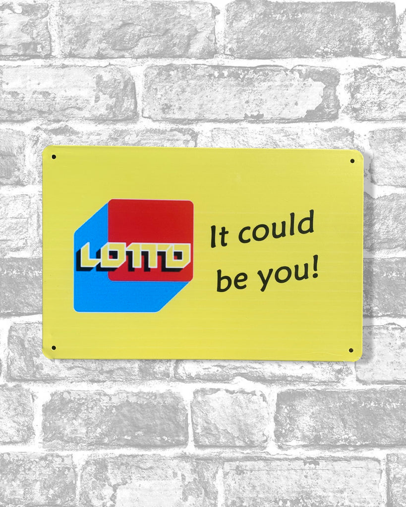 Lotto Tin Metal Sign