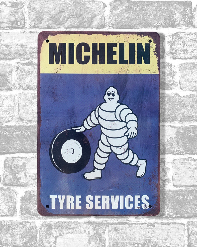Michelin Tyre Services Tin Metal Sign