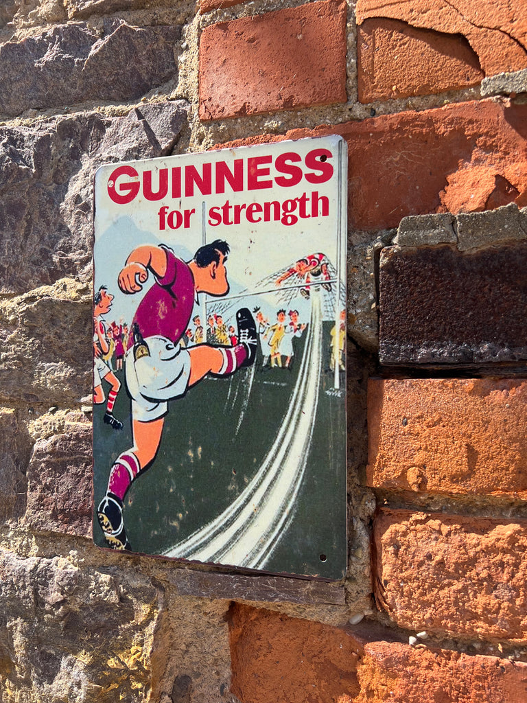 Guinness For Strength Football Tin Sign