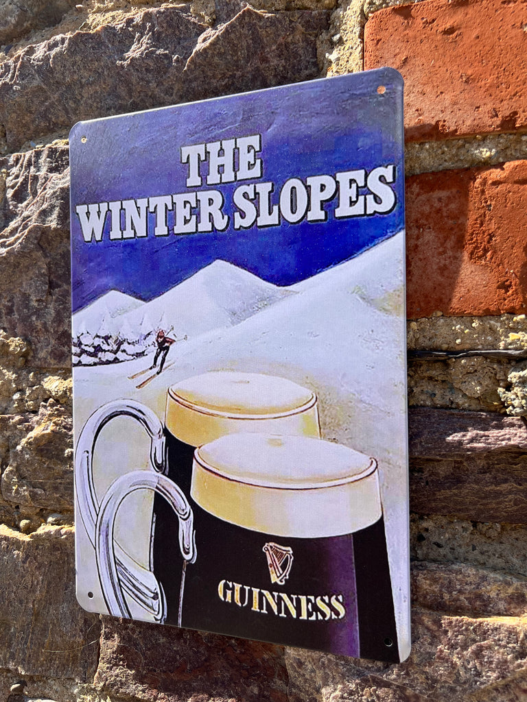 Guinness The Winter Slopes Tin Metal Sign