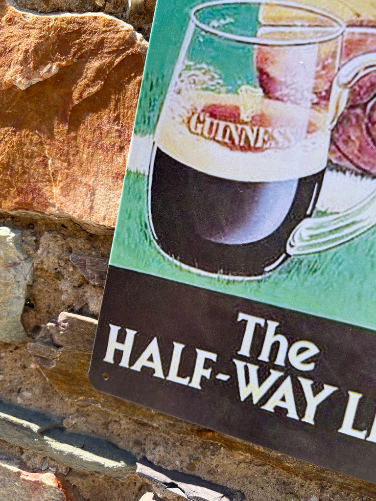 Guinness The Half-Way Line Tin Metal Sign