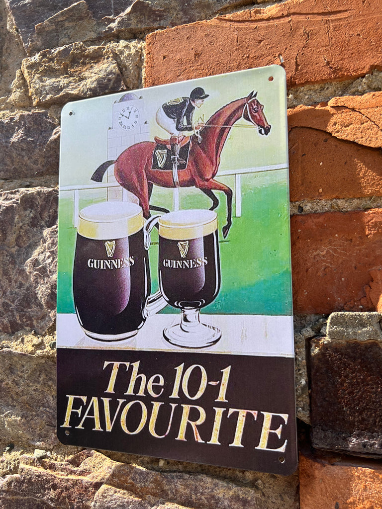 Guinness 10-1 Favourite Tin Metal Sign