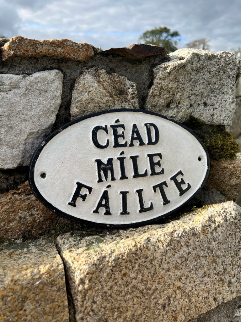 Cead Mile Failte Cast Iron Sign
