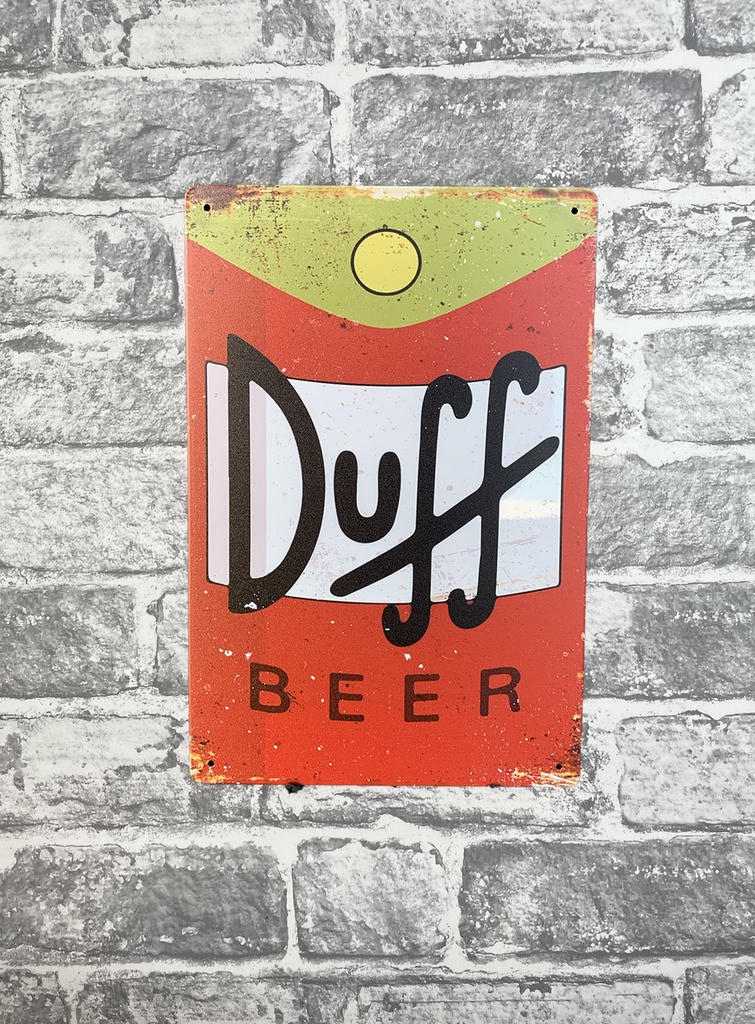 Duff Tin Metal Sign