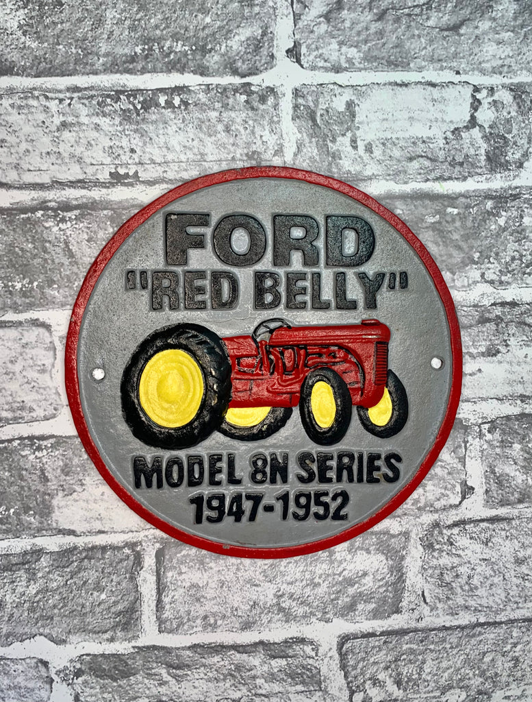 Ford Red Belly Cast Iron Sign