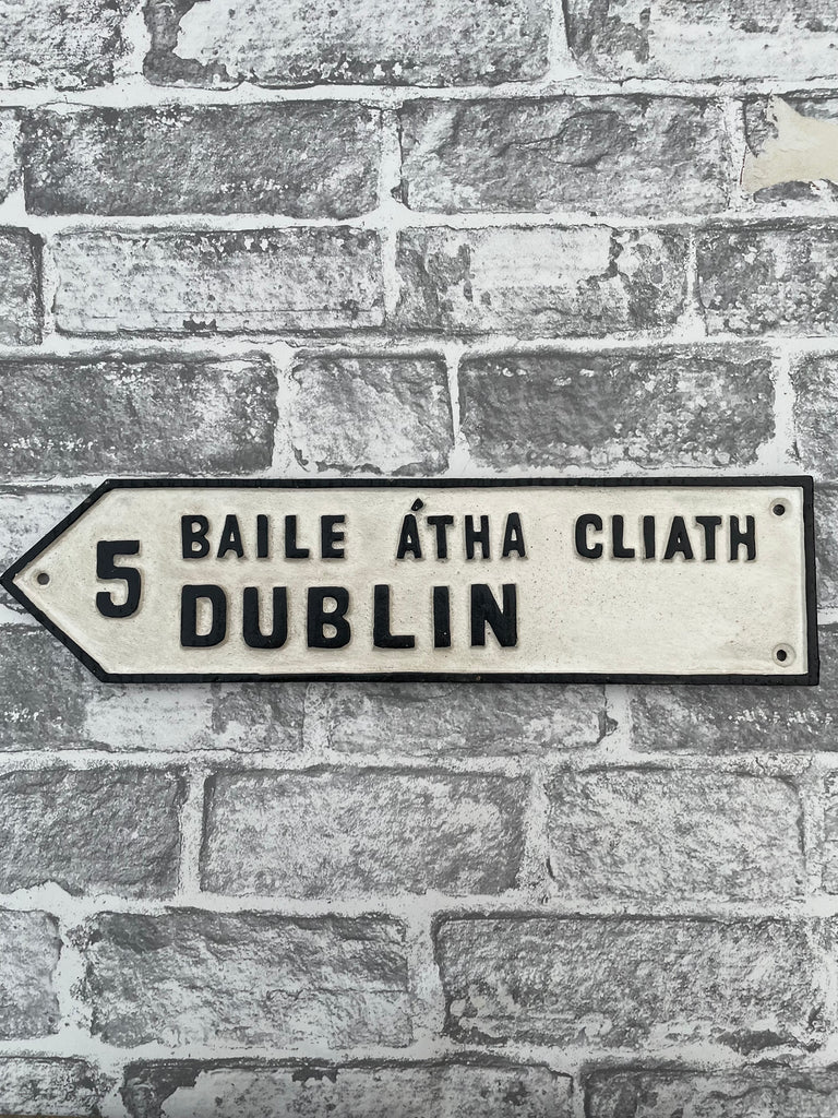 Dublin Double Sided Road Sign Cast Iron