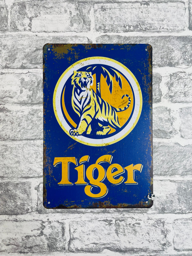 Tiger Tin Metal Sign
