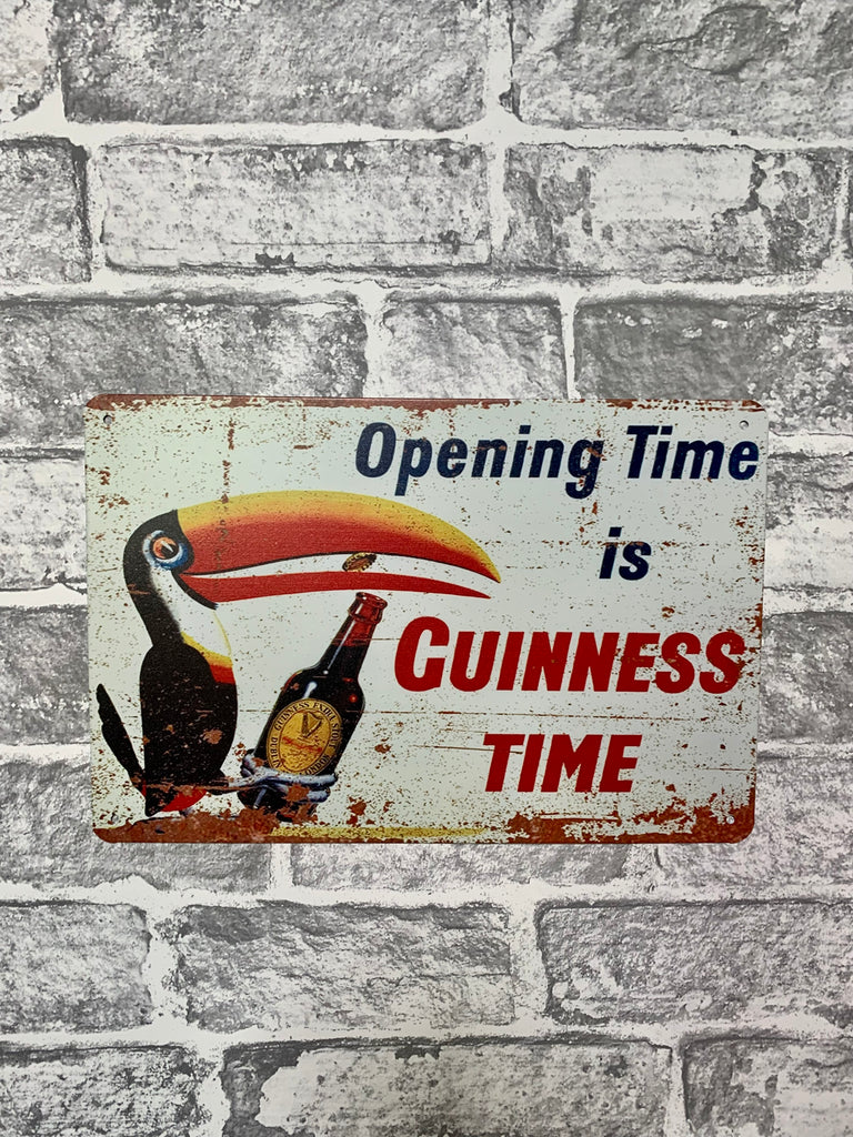 Guinness Time Tin Metal Sign