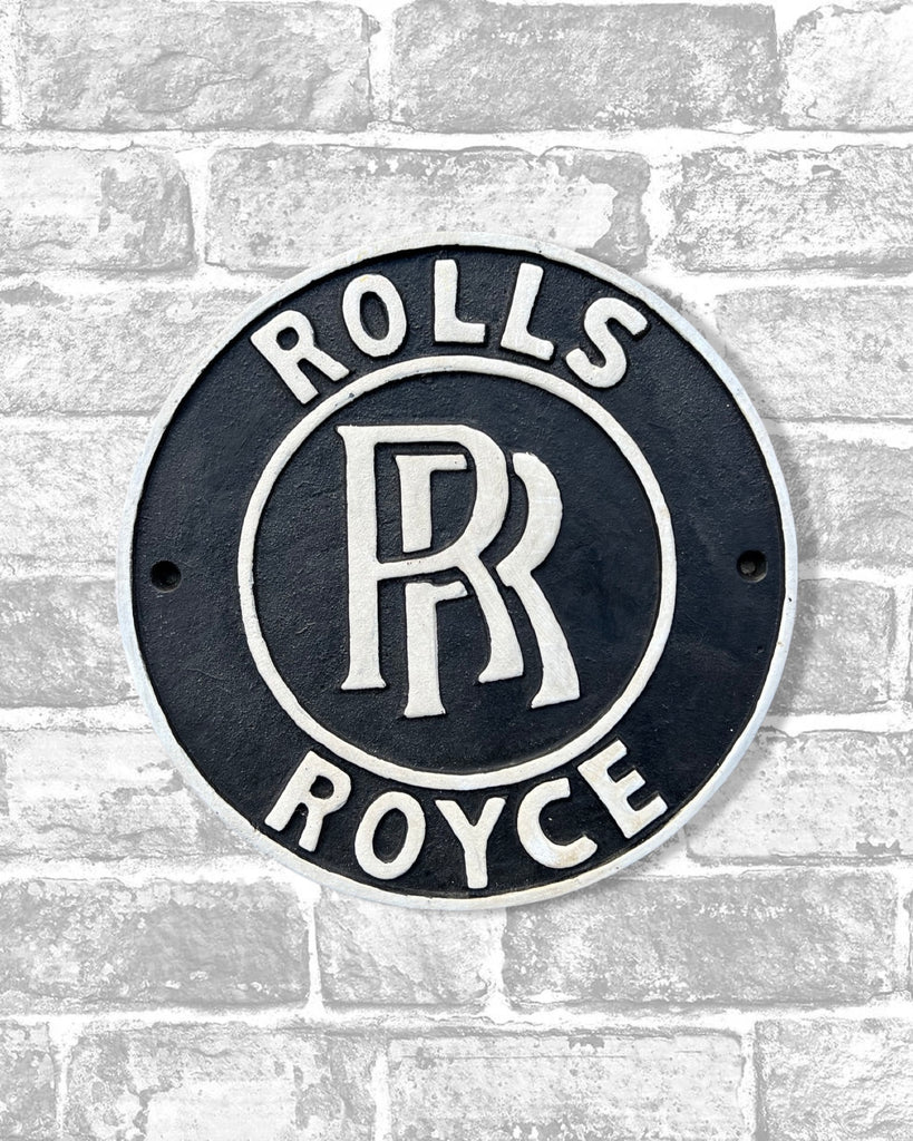 Rolls Royce Cast Iron Sign