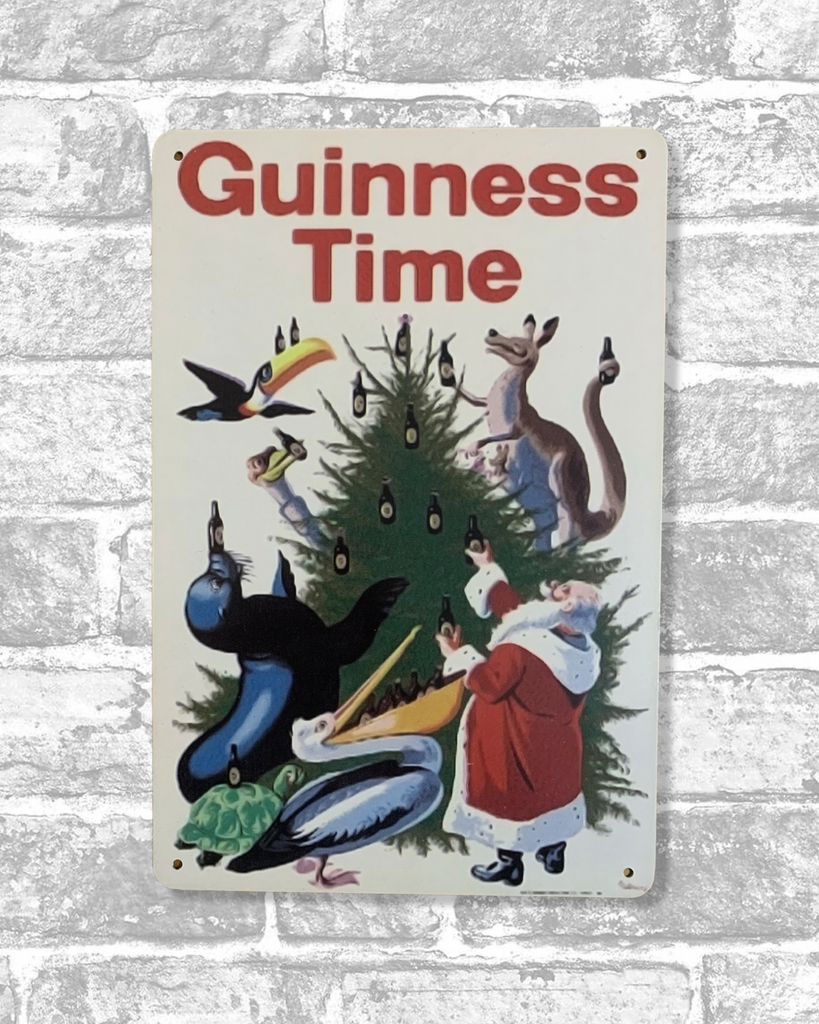 Guinness Christmas Metal Sign