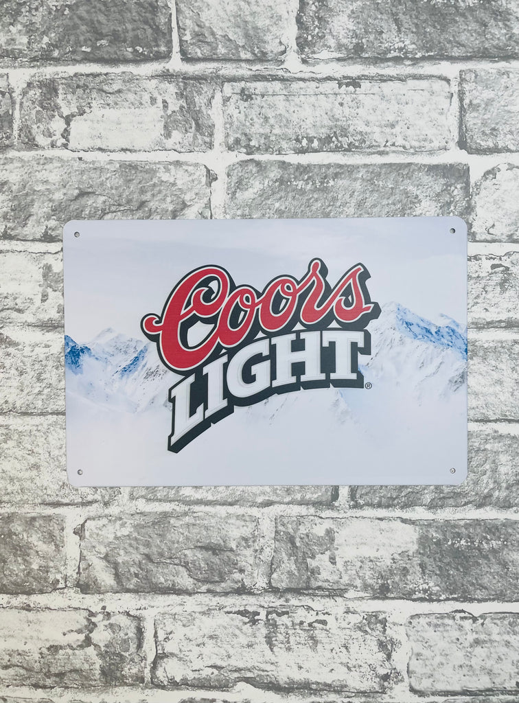 Coors Light Tin Metal Sign