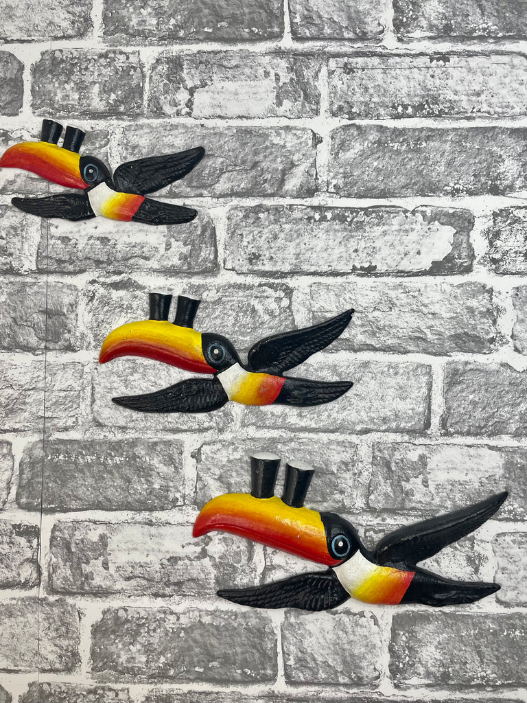 3 Flying Guinness Toucans Resin