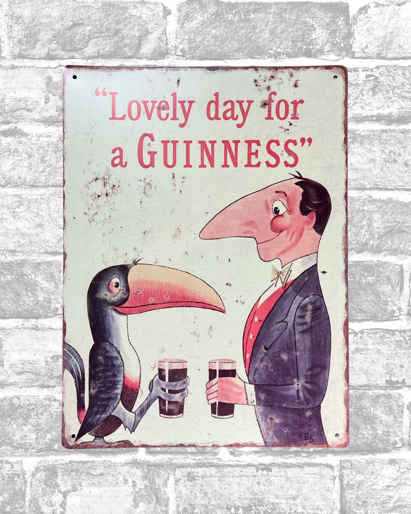 Guinness Lovely Day Large Tin Metal Sign