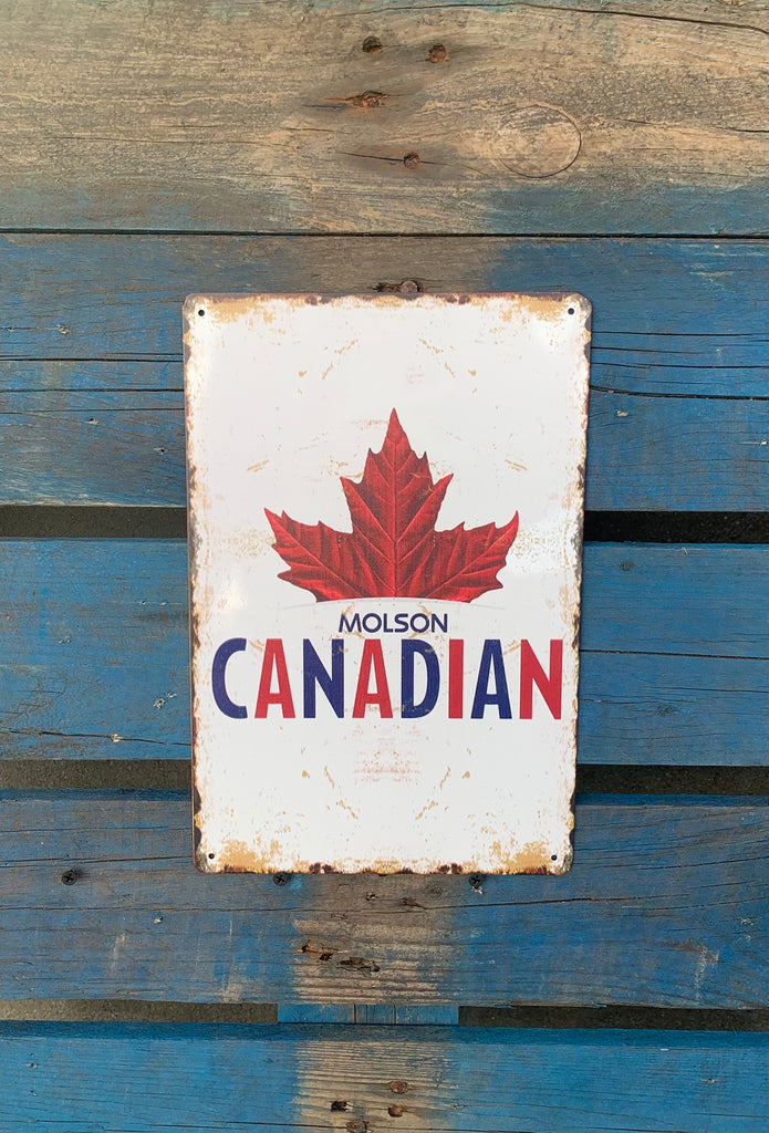 Molson Canadian Tin Metal Sign