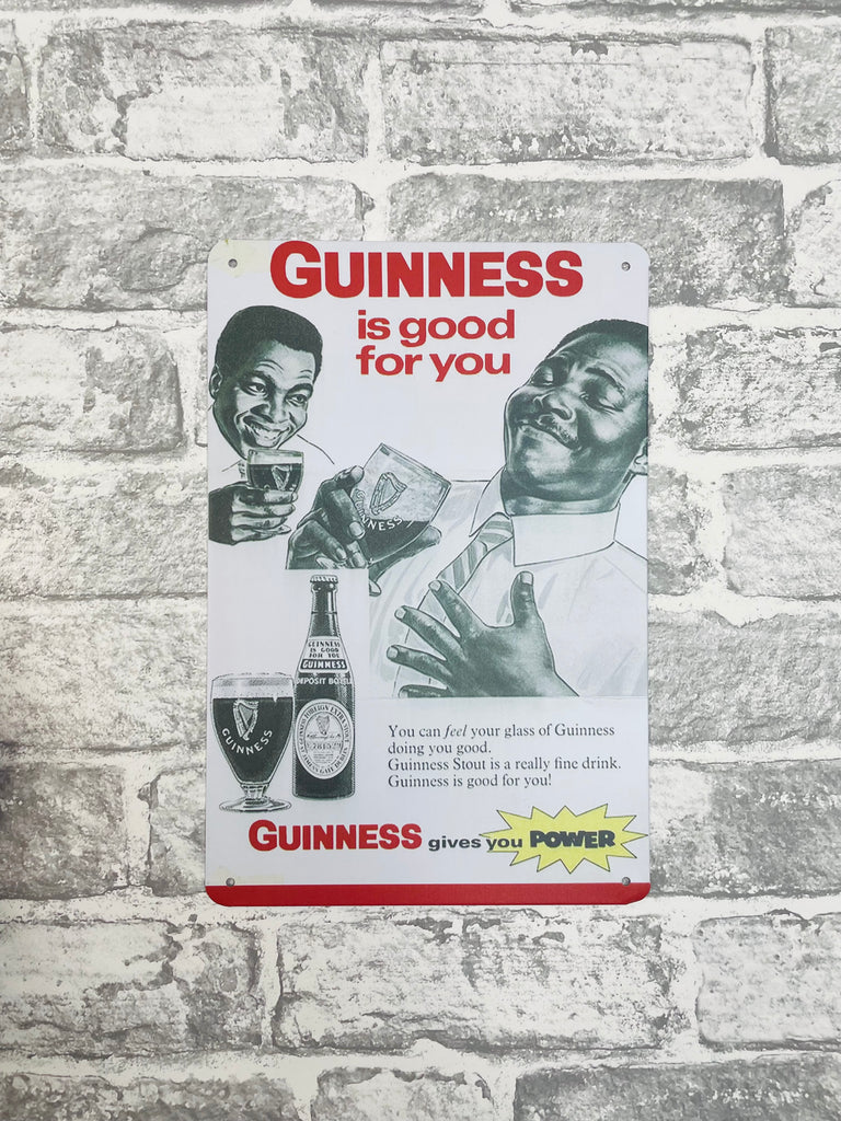 Guinness Gives You Power Tin Sign