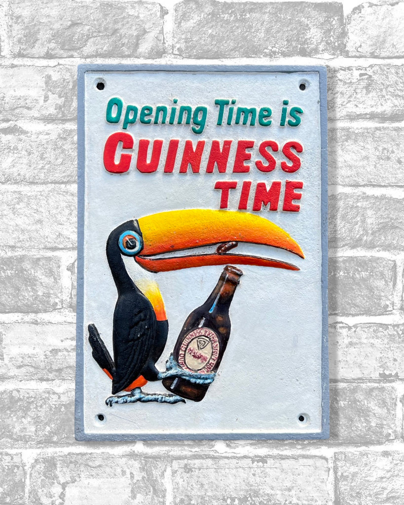 Guinness Opening Time Cast Iron Sign