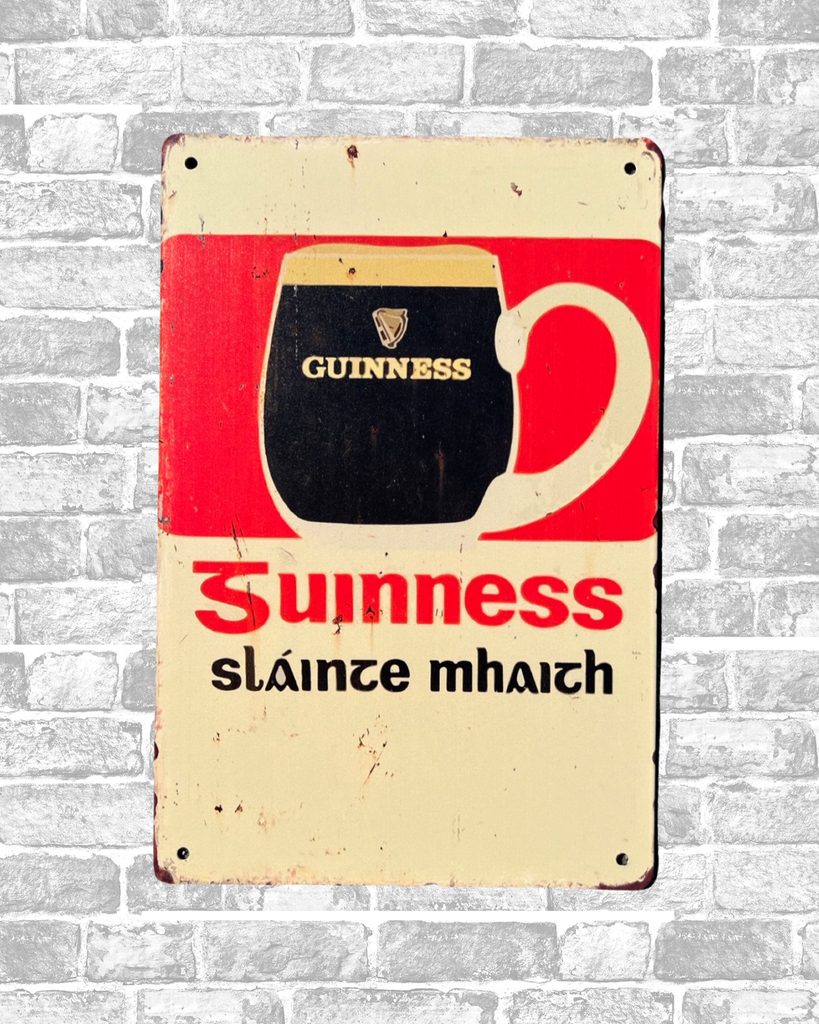Guinness Slainte Large Metal Sign