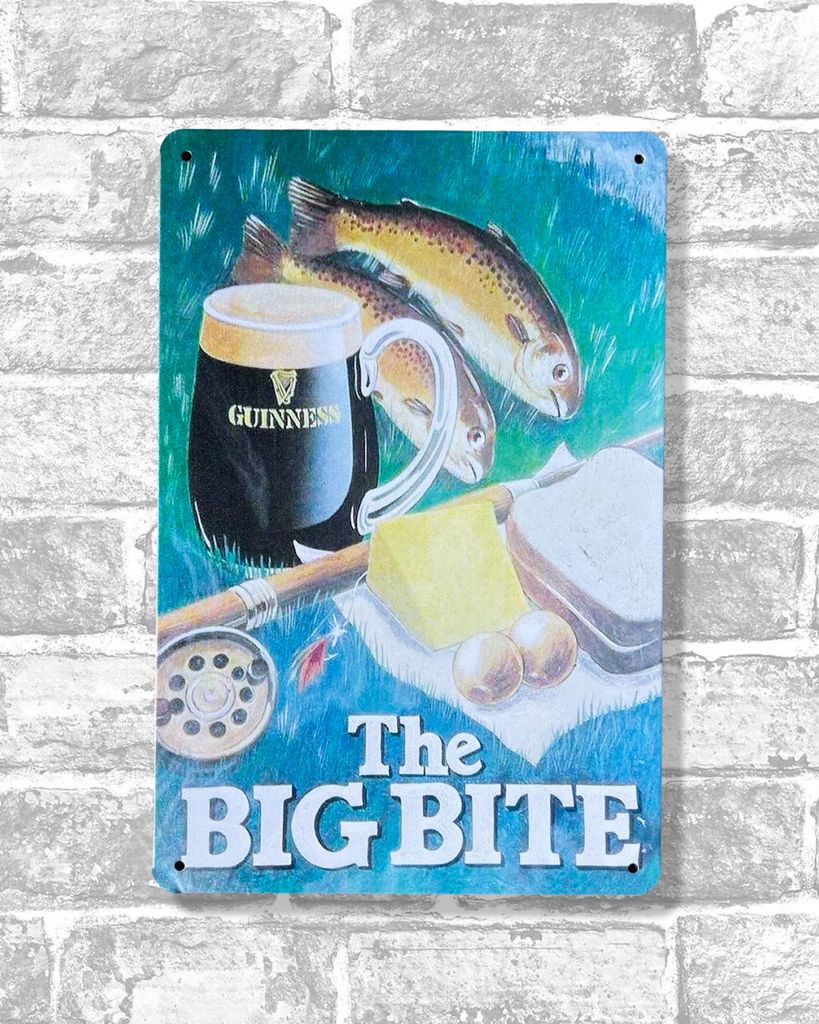 Guinness The Big Bite Tin Metal Sign