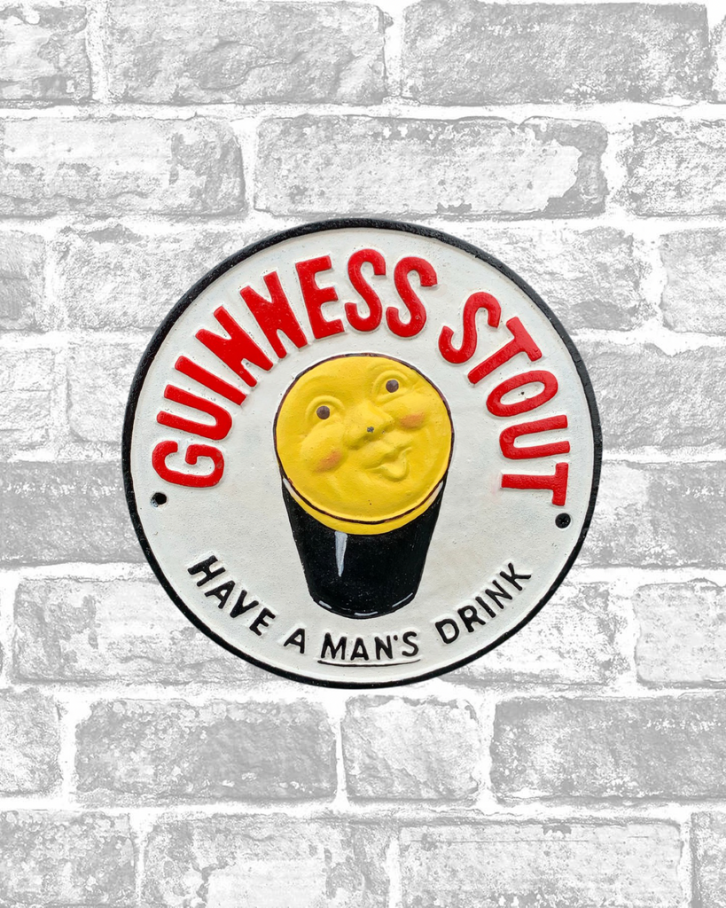 Guinness Stout Face Cast Iron Sign